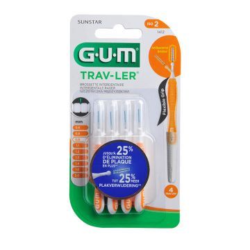 Gum Trav-ler Szczoteczki Międzyzębowe 0,9 Mm 4 szt.