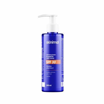Skinimal Ochronny krem do opalania ciała i twarzy SPF 30, 200 ml