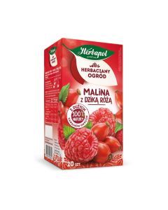 HERBACIANY OGRÓD MALINA Z DZIKĄ RÓŻĄ
