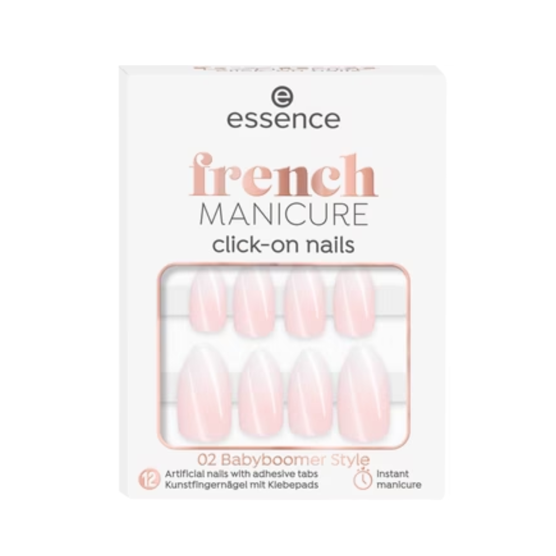 ESSENCE FRENCH MANICURE CLICK-ON NAILS BABYBOOMER 02