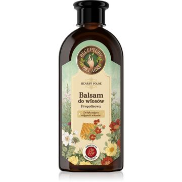 Receptury Zielarki Skarby Polne Propolisowy balsam do włosów zwiększający objętość propolis kwiatowy
