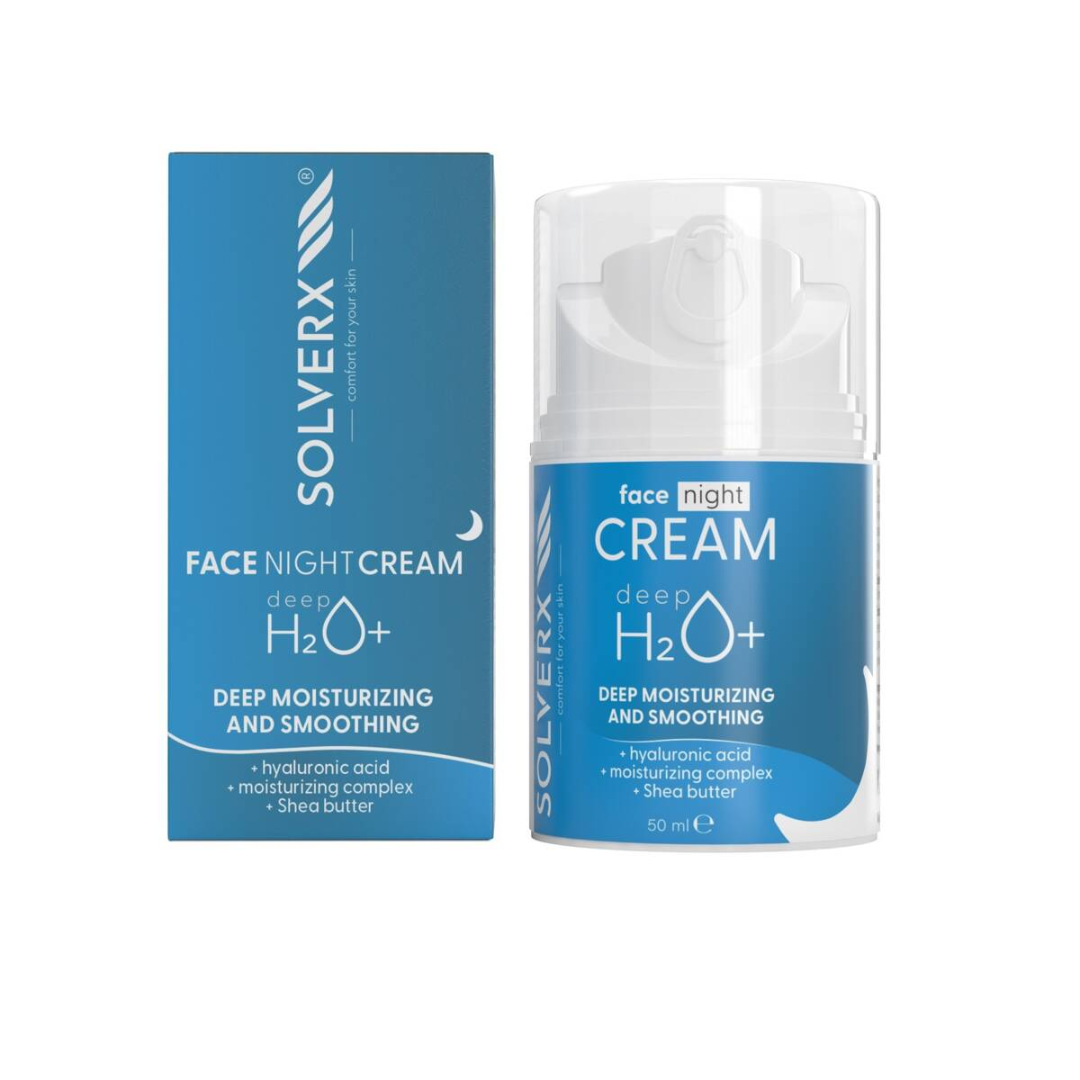 SOLVERX DeepH2O+ FACE NIGHT CREAM, 50ml