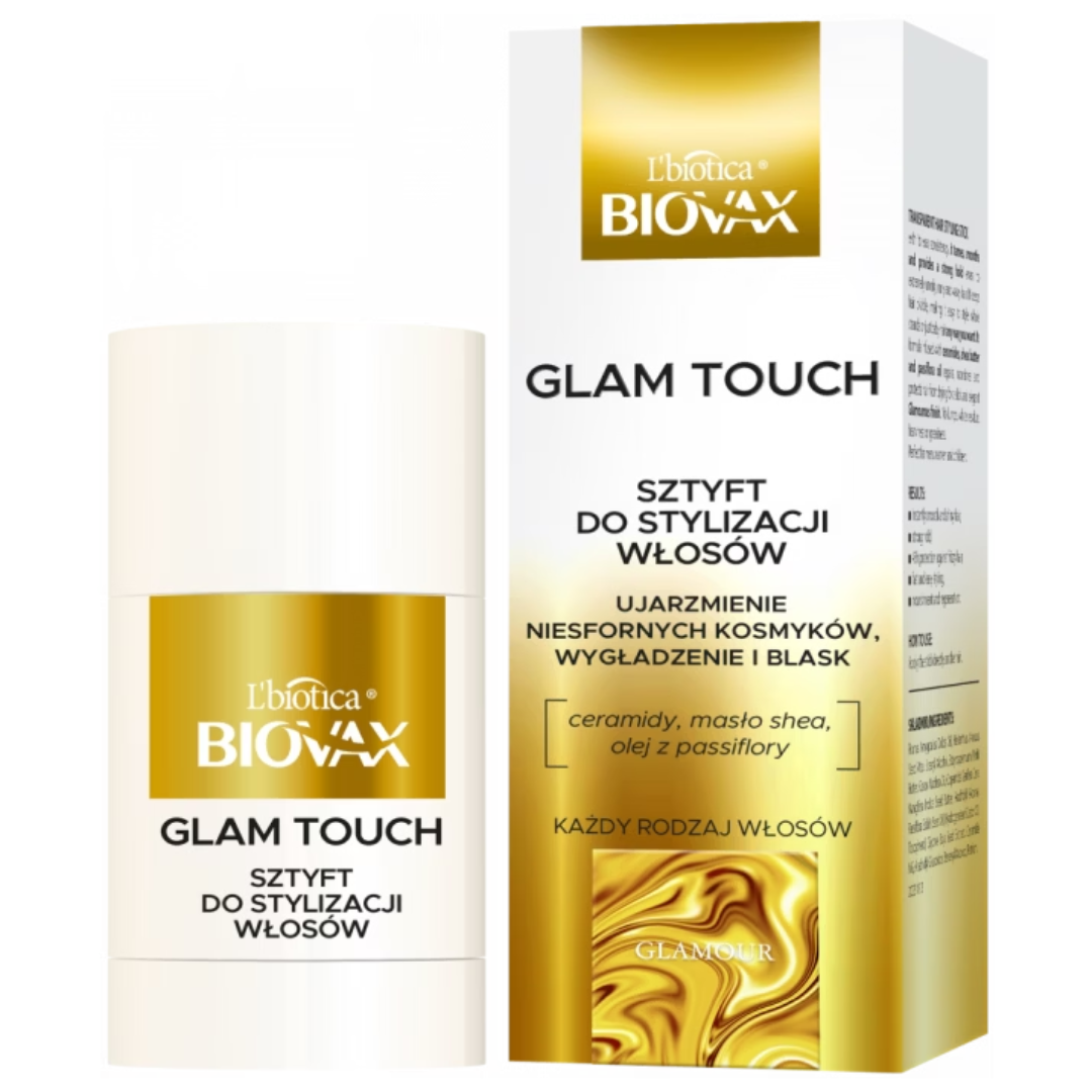 L'biotica Biovax Glamour Glam Touch wygładzający sztyft ujarzmiający 25g