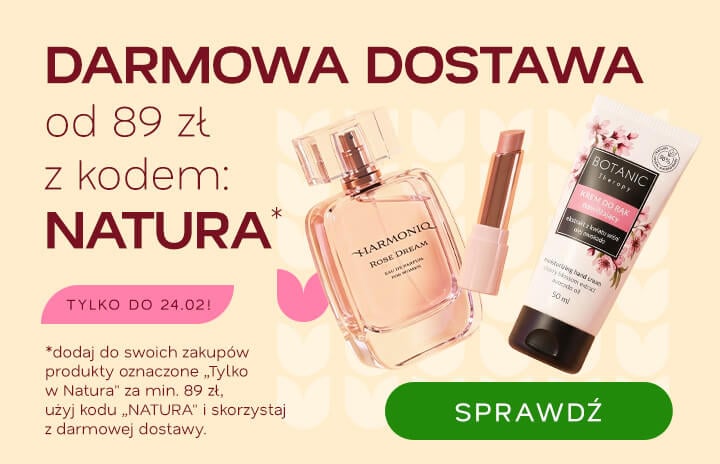 Darmowa dostawa od 89 zł na wybrane produkty z kodem: NATURA