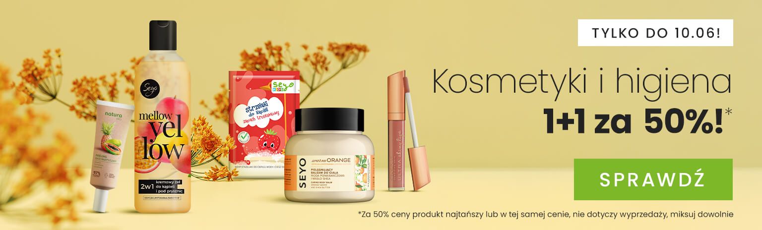 Kosmetyki i higiena 1+1 za 50%