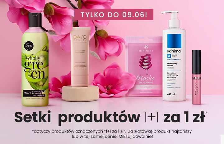Setki produktów 1+1 za 1 złoty