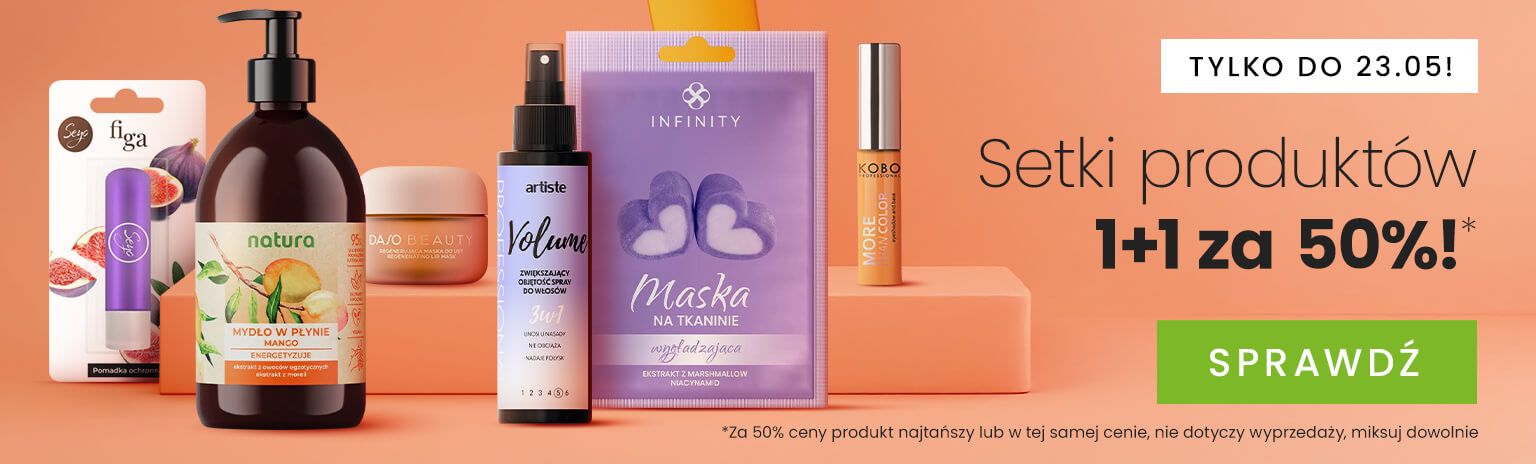 Setki produktów 1+1 za 50%