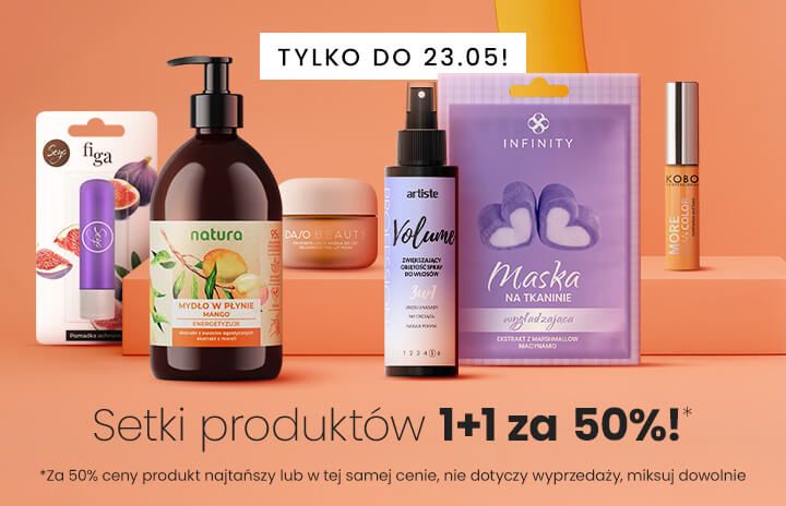 Setki produktów 1+1 za 50%