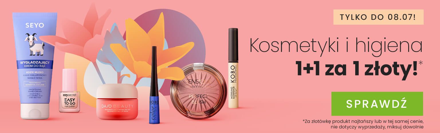 Kosmetyki i higiena 1+1 za 1 zł