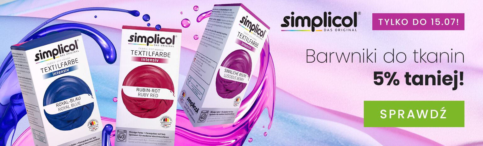 Simplicol - Barwniki do tkanin 5% taniej