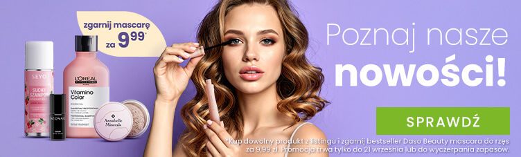 Poznaj nasze nowości i zgarnij maskarę Daso Beauty za 9,99 zł