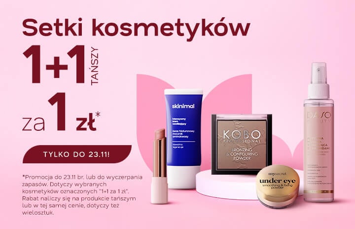 Setki kosmetyków 1+1 za 1 zł