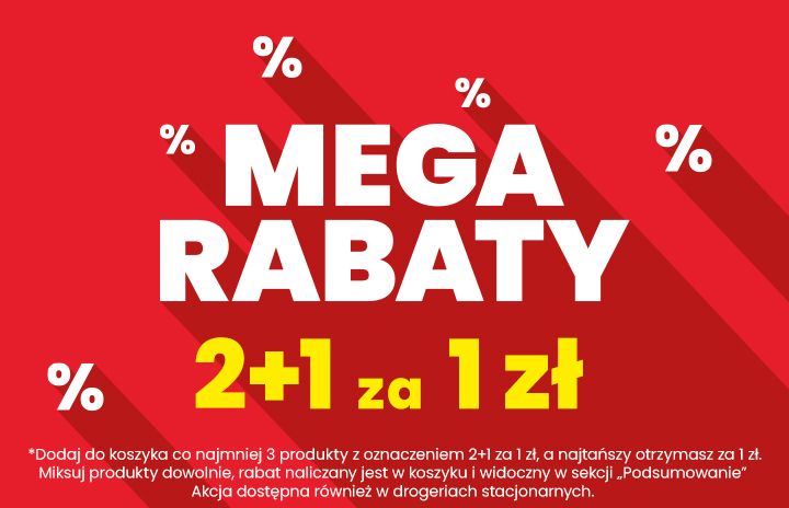 Mega rabaty 2+1 za 1 zł